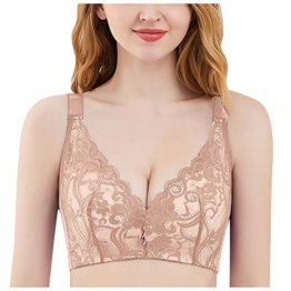 Haiorziyou Damen Große Größen BH Damen Comfort BH Push up BH Bustier Spitzen BH Bügelloser BH Gepolstert Cup Crop Dessous Top Unterwäsche - 1