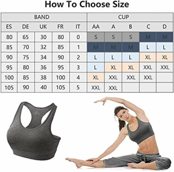 HBselect 3stk Sport BH Bustier Damen Bralette Nathloser mit Polstern Sportbekleidung ohne Bügel atmungsaktiv Joggen Yoga Jumping Fitness - 3