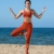 icyzone Yoga Sport-BH Damen Bustier mit Gepolstert - Atmungsaktiv Ohne Bügel Sports Bra Top (S, Persimmon) - 4