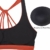 icyzone Yoga Sport-BH Damen Bustier mit Gepolstert - Atmungsaktiv Ohne Bügel Sports Bra Top (S, Persimmon) - 5