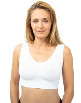 LA LUNA®️ Bustier ohne Bügel, Soft Schlaf Still Sport BH | Büstenhalter Damen bügellos, Umstandsbh Schwarz/Weiß/Grau/Hautfarben, Bralette Lift Wohlfühl Bra, nahtlos, Yoga Sport Bustier - 1