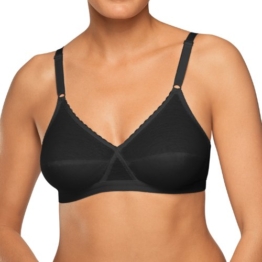 Nur Die Damen Bügelloser BH Komfort, 835053, Einfarbig, Gr. 90C, Schwarz -