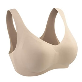 Orbescl Damen BH ohne Buegel Push up Bustier Zero Feel Top Sport Bügelloser Soft Yoga BH mit Abnehmbare Pads - 1