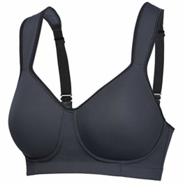 Schiesser Damen Bra, Softcup Sport-BH, Grau (Anthrazit 203), 85D(Herstellergröße: 085D) - 1