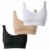 UnsichtBra Bustier Damen BH ohne Buegel | 3er Set Wohlfühl Bustiers Tops | Bügelloser Soft Bra | Schlaf Still Sport Bralette schwarz, weiß, beige (wellbra_swh)(L) - 1